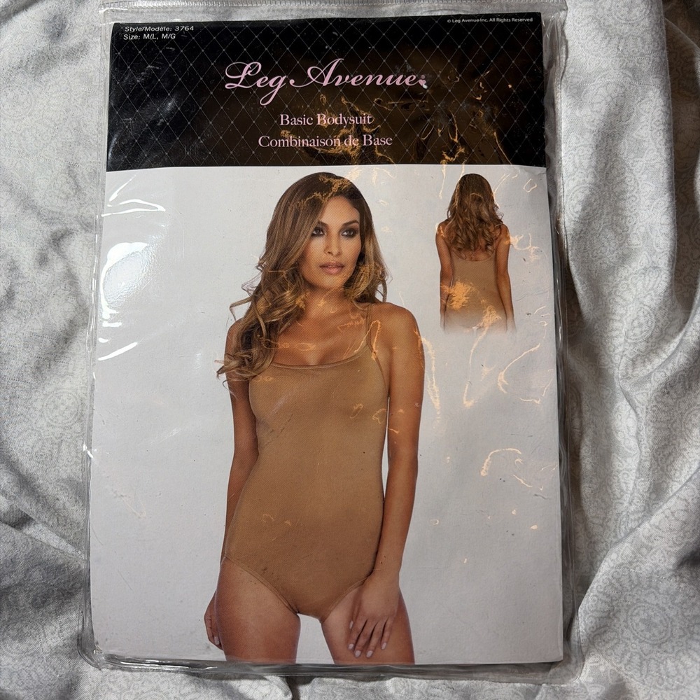 Nude Basic Sleeveless Tank Bodysuit - Leg Avenue 3764 Size M/L